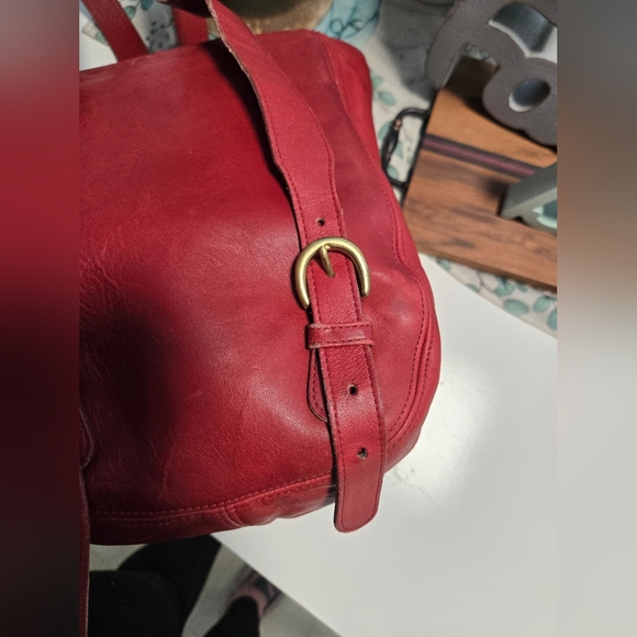 Vintage Coach Backpack Soho #4134 Red Leather - Picture 11 of 16